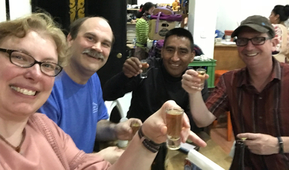 Salud! Tequila shots: Steph, Craig, Humberto, and Tyson