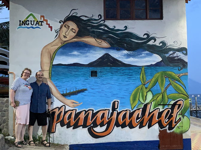 Panajachel mural by the lake