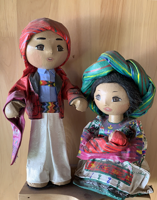 Papier Mache Mayan dolls at Katok