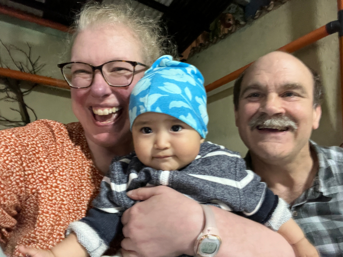 Steph and Craig with baby Elsa