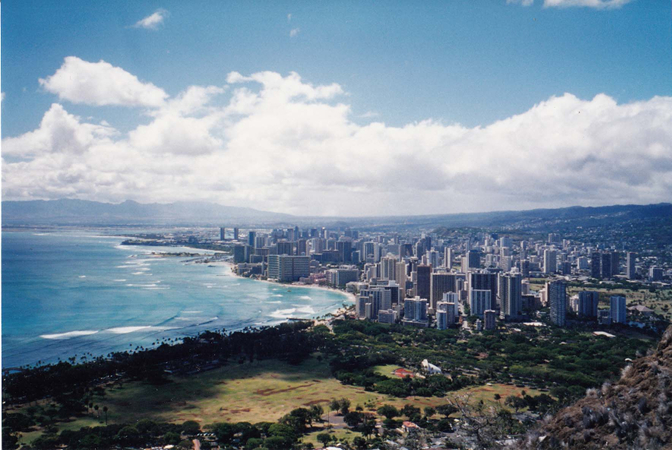 View of Waikiki from Diamond Head