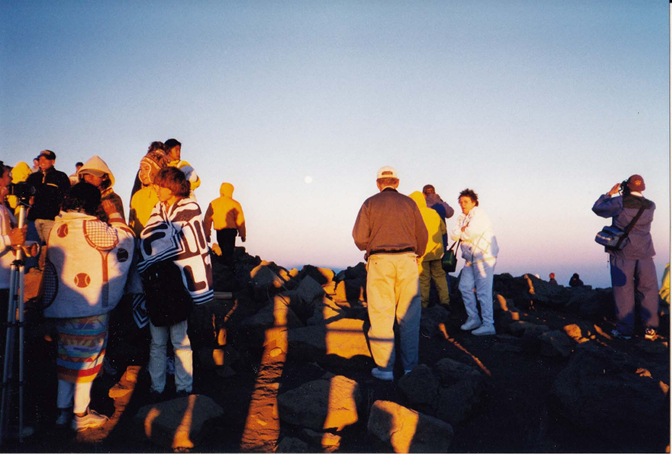 Moon over Haleakala