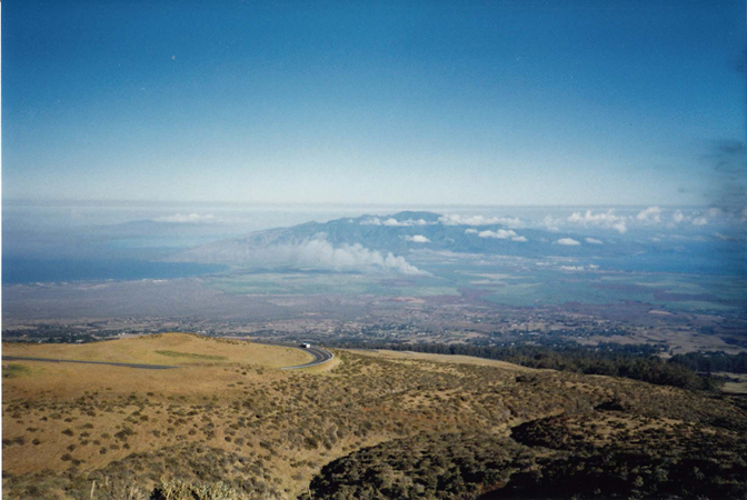 The view while biking down Haleakala