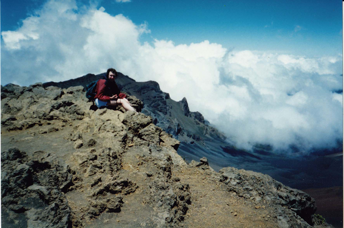 Steph at Haleakala crater rim