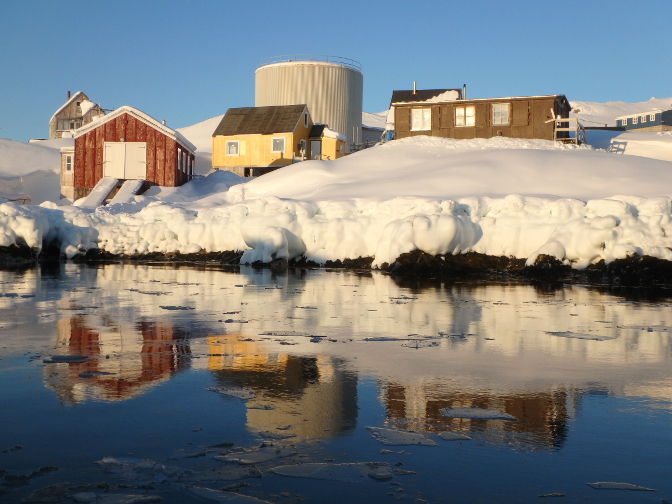 View of Tinit from Mikael's boat