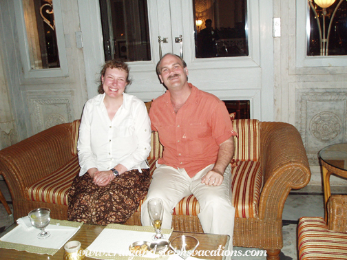 Drinks at the Rambagh Palace