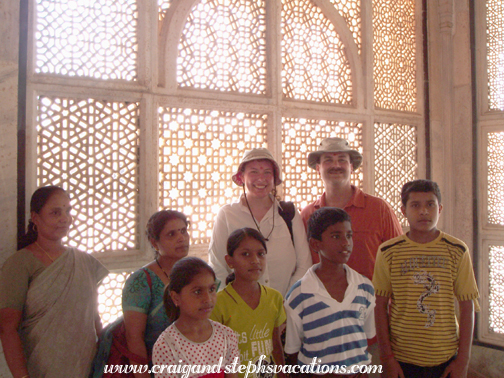 Family who wanted their picture with us, Mausoleum of Sufi saint Shaikh Salim Chisti