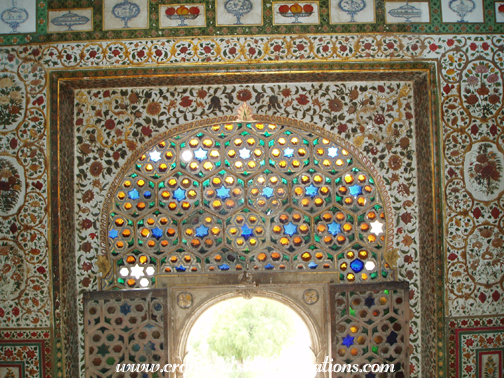 Stained glass, Junagargh Fort