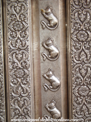 Silver embossed rats, Karni Mata Temple