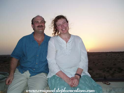 Craig and Steph at Sunset Point, Jaisalmer