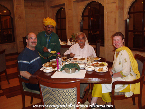 Dinner at Gorbandh Palace