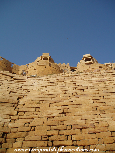 Walls and turrets of Jaisalmer Fort