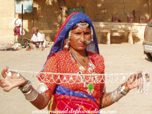 Rajasthani jewelry seller