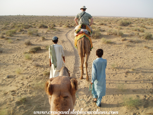 Camel ride in the dunes at Sam