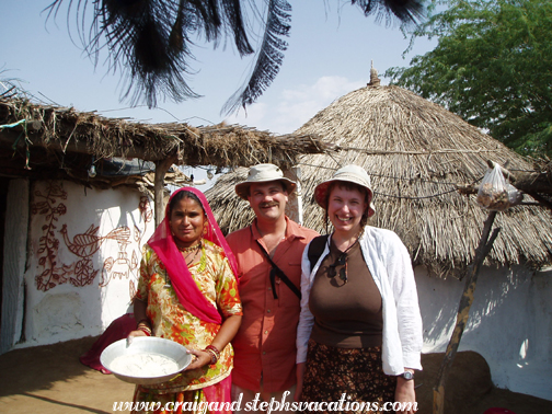 Bishnoi woman with Craig and Steph