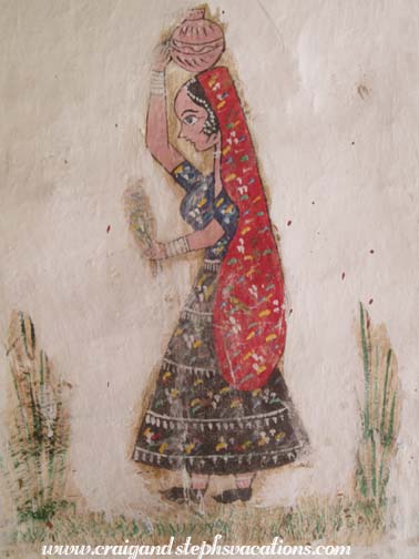 Mural at a Bishnoi home