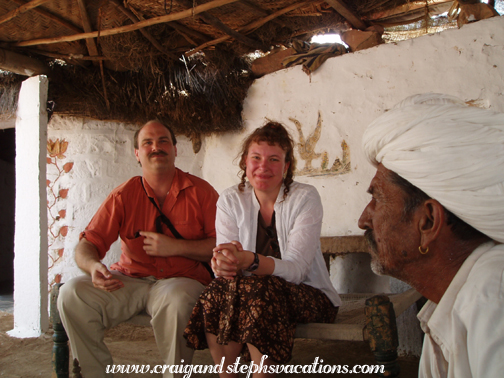 Craig and Steph watch the amalsabha opium ceremony