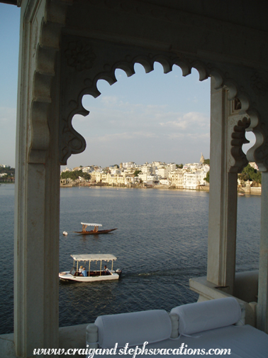 View from the Lake Palace Hotel