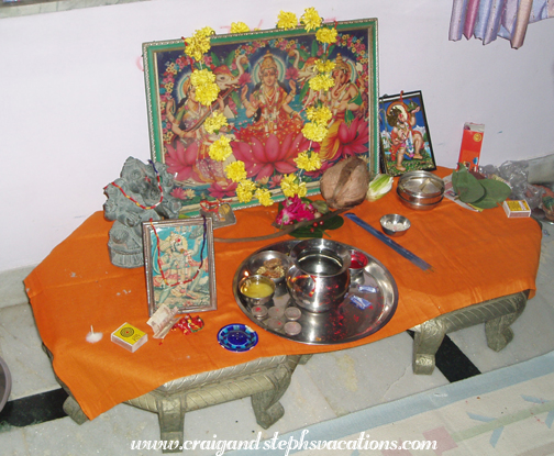 Diwali altar