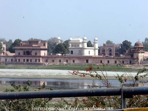 View of the Tomb of Itimad-ud-Daulah (aka the Baby Taj) as we enter Agra