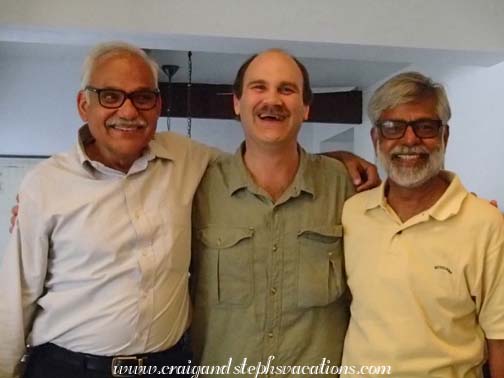 Mukul, Craig, and Jagdishji at the Eighth Bastion Hotel