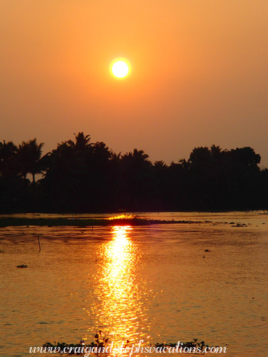 Sunset from the houseboat