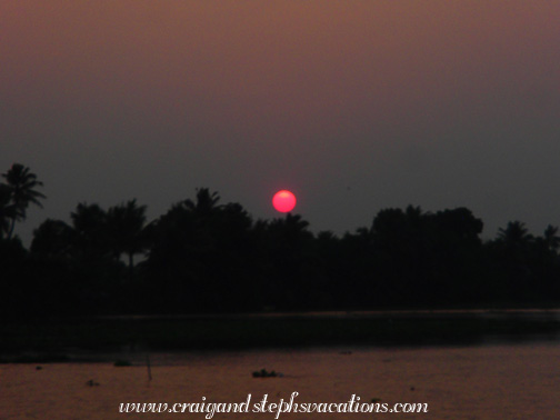 Sunset from the houseboat