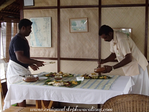 William and Rajendran serve lunch