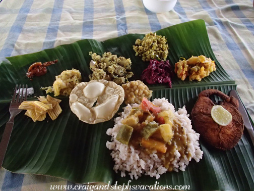 Traditional Kerala lunch