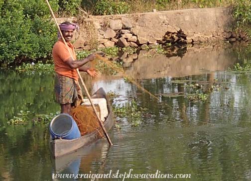 Fisherman with his net