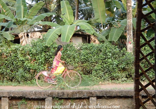 Young woman on a bicycle