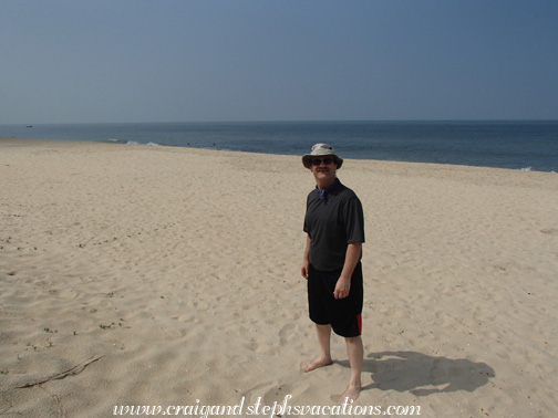 Craig on the beach at Marari Beach Resort