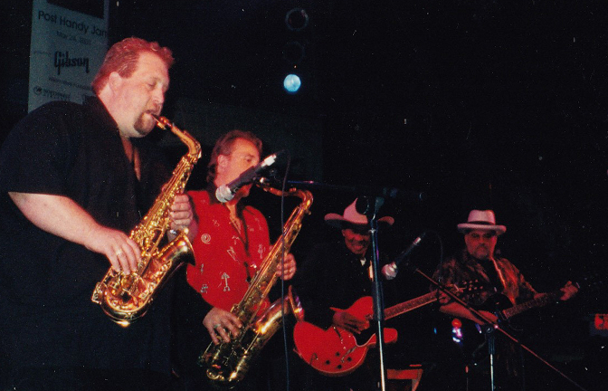 Clarence 'Gatemouth' Brown, Duke Robillard, and Gate's Express at the Post-Handy Jam