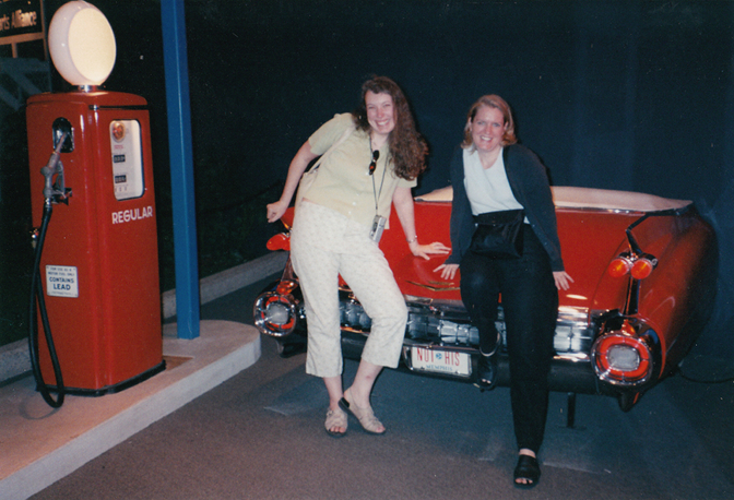 Steph and Jenn at Elvis' Automobile Museum