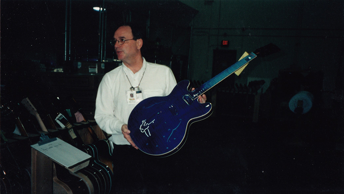 Blues Foundation guitar at the Gibson Guitar Factory