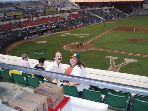 Craig and Steph at the Leones game