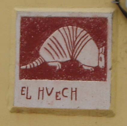 Armadillo of Nine Bands street sign