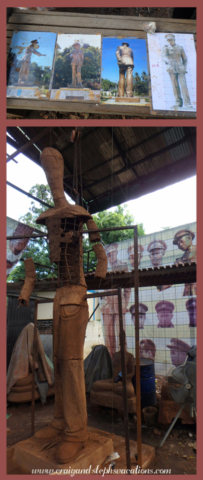 Bronze statue of General Aung San in progress