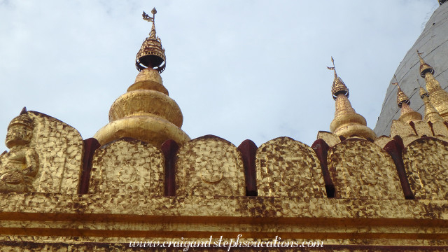 Squares of gold leaf adorn the Shwezigon Pagoda