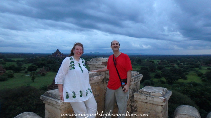 On the top terrace of Shwesandaw Pagoda