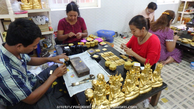 Gold leaf packaging room, King Galon Gold Leaf Workshop