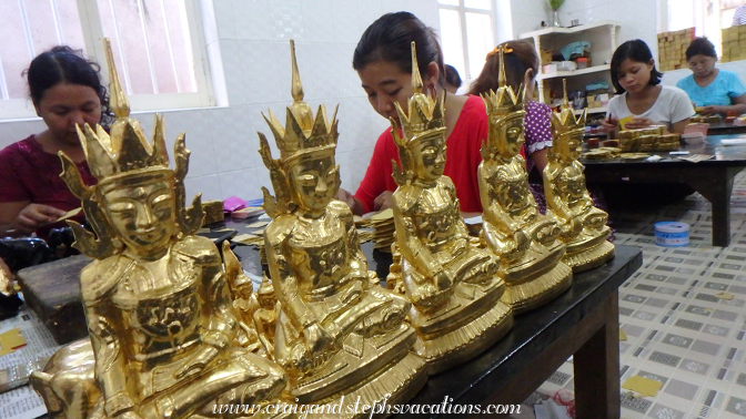 Gold leaf packaging room, King Galon Gold Leaf Workshop