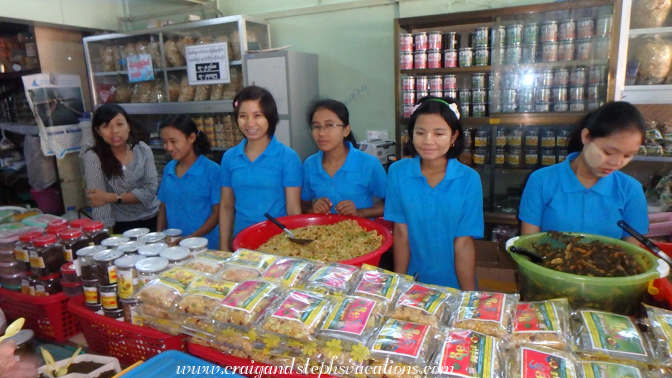 Young ladies working at the tea shop