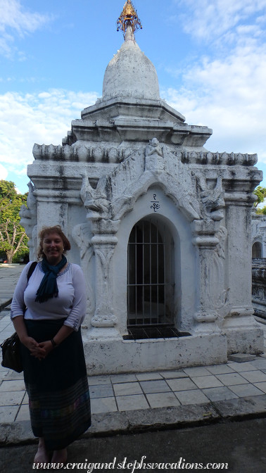 
One of 729 pagodas which house marble slabs inscribed with Theravada Buddhist canon