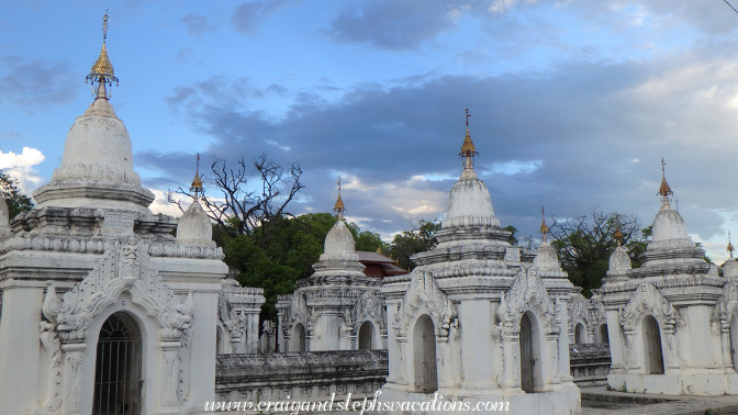 729 whitewashed pagodas house marble tablets inscribed with Theravada Buddhist canon
