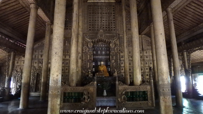 Gilded interior of Shwenandaw Kyuang