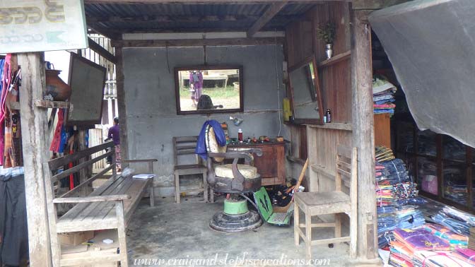 Barber shop at the market