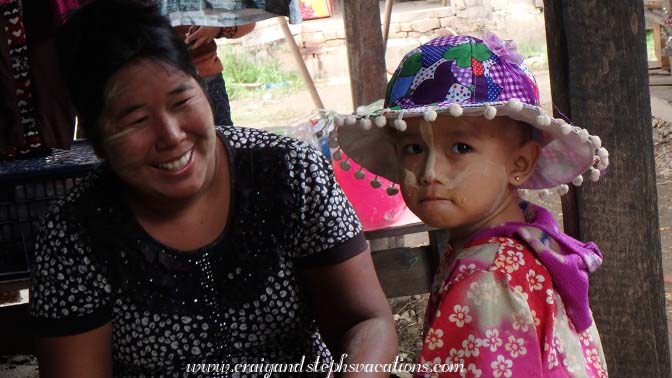 Mom and baby at the market