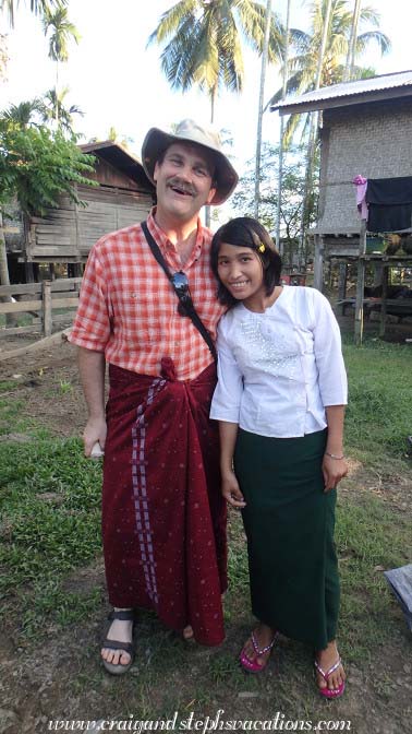 Craig and his affectionate new friend, Tha Phan Seit Village