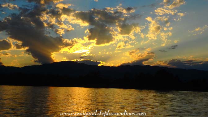 Sunset on the RV Zawgi Pandaw